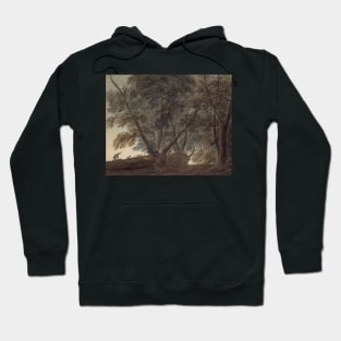 The Goatherd- View on the Galleria di Sopra above the Lake of Albano by John Robert Cozens Hoodie